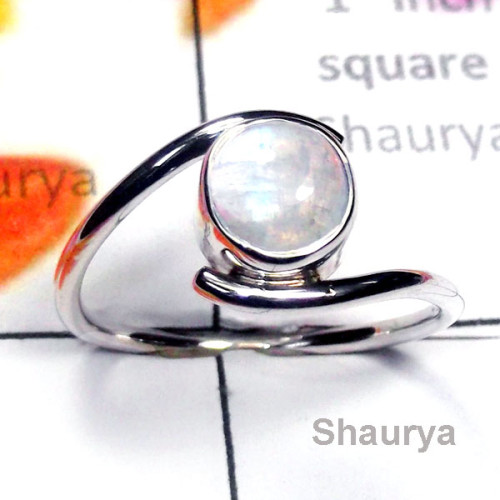 Rainbow C - SCR966-Rainbow Moonstone 925 Manufacturer Casting Ring