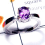 Amethyst Cut B - SCR964-Sterling Silver Stunning Casting Ring with Gemstone