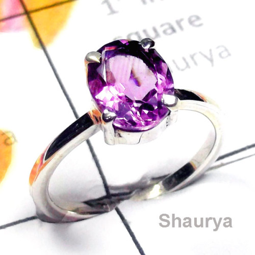 Amethyst O - SCR960-Cut Amethyst Gemstone Sterling Silver Casting Ring Amethyst O - SCR960-Cut Amethyst Gemstone Sterling Silver Casting Ring