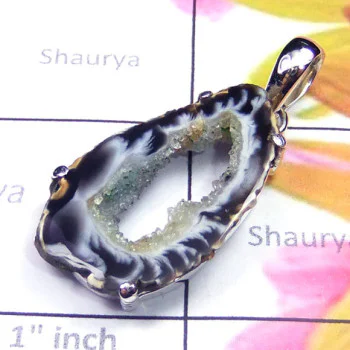 Kavity slice A - KSD996-Kavity Slice gemstone silver Pendant Kavity slice A - KSD996-Kavity Slice gemstone silver Pendant