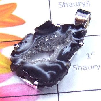 Kavity slice B - KSD997-Sterling sivler kavity slice gems Pendant Kavity slice B - KSD997-Sterling sivler kavity slice gems Pendant