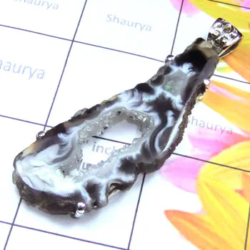 Kavity slice A - KSD998-Kavity slice gems silver Pendant Kavity slice A - KSD998-Kavity slice gems silver Pendant