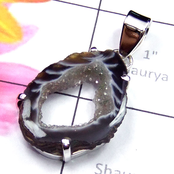 Kavity slice A - KSD999-Wholesale sterling silver kavity slice gems Pendant Kavity slice A - KSD999-Wholesale sterling silver kavity slice gems Pendant