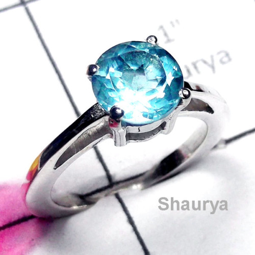 Blue Topaz O - SCR957-925 Sterling Silver Semiprecious Gemstone Casting Ring Blue Topaz O - SCR957-925 Sterling Silver Semiprecious Gemstone Casting Ring