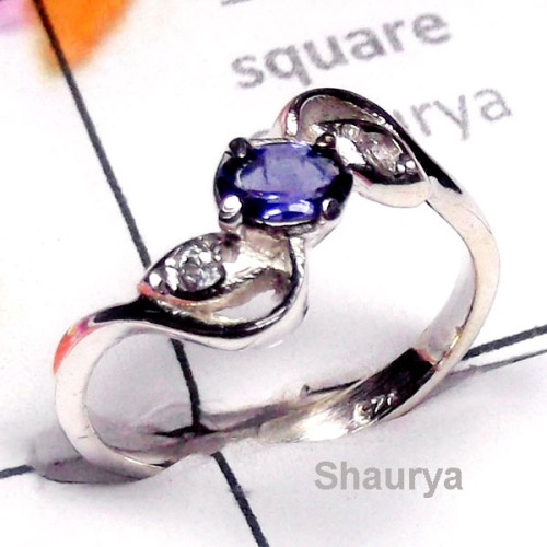 Iolite C - SCR955-Semiprecious Gemstone 925 Manufacturer Casting Ring