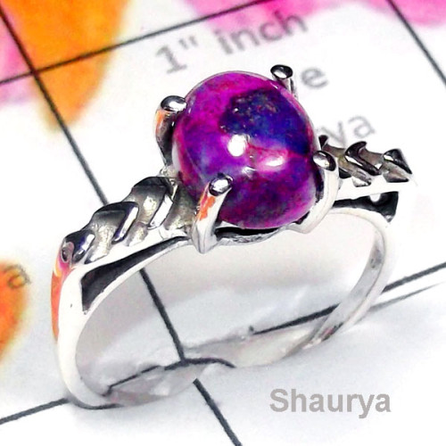 Purple Turquoise A - SCR952-Exclusive Silver Direct Factory Manufacturer Casting Ring