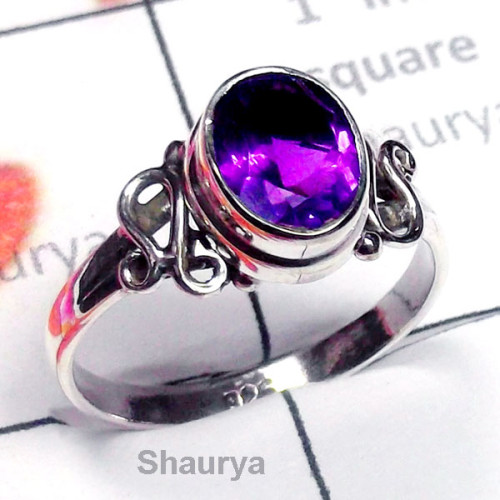 Amethyst A - SDR971-Exclusive Silver Direct Factory Manufacturer Designer Rin