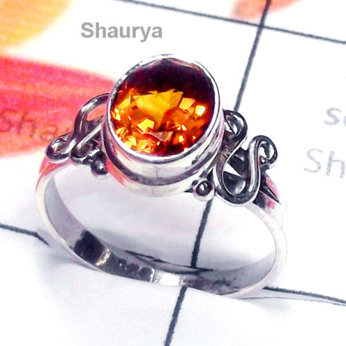 Citrine C - SDR971-Exclusive Silver Direct Factory Manufacturer Designer Rin