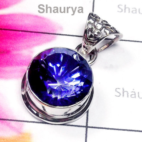 Blue Mystic F - ISP936-Sterling Silver Semiprecious Gemstone Stunning Pendant Blue Mystic F - ISP936-Sterling Silver Semiprecious Gemstone Stunning Pendant