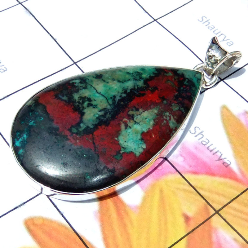 Sanora colla B - SCD998-Semiprecious gemstone sanora colla with silver Pendant Sanora colla B - SCD998-Semiprecious gemstone sanora colla with silver Pendant