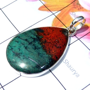 Sanora colla O - SCD998-Semiprecious gemstone sanora colla with silver Pendant