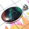 Sanora colla B - SCD997-Large Sanora colla gemstone Plain silver Pendant