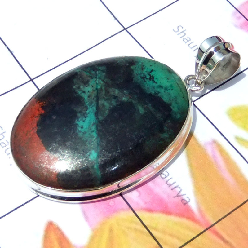 Sanora colla B - SCD997-Large Sanora colla gemstone Plain silver Pendant Sanora colla B - SCD997-Large Sanora colla gemstone Plain silver Pendant
