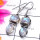 Rainbow O - SDE924-Sterling Silver Rainbow Moonstone Wholesale Earring