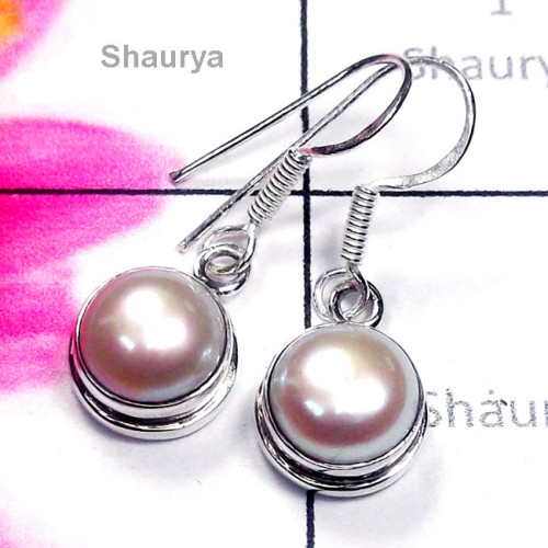 Pearl A - PPE992-Beautiful Pearl Gemstone Wholesale 925 Earring