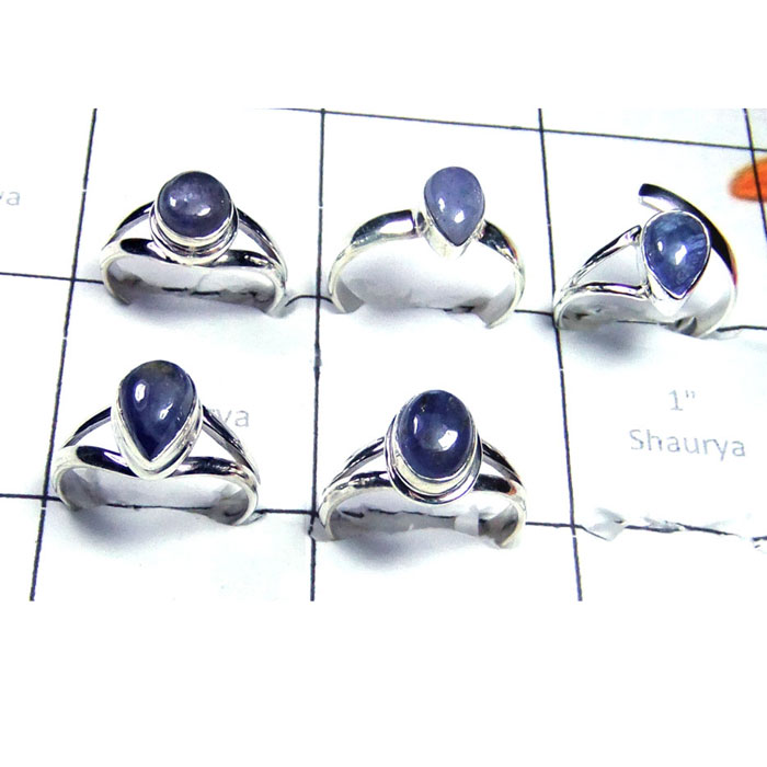 Turquoise Cab A - SVP968-5 Pcs Semiprecious Gemstone Handmade Silver Ring