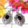 Garnet A - CES993-Sterlings Silver Semiprecious Gemstone Casting Earring