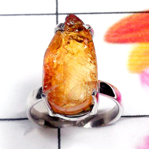 Citrine Rough O - SPR994-Citrine Rough Gemstone 925 Manufacturer Ring Citrine Rough O - SPR994-Citrine Rough Gemstone 925 Manufacturer Ring
