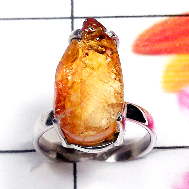 Citrine Rough O - SPR994-Citrine Rough Gemstone 925 Manufacturer Ring Citrine Rough O - SPR994-Citrine Rough Gemstone 925 Manufacturer Ring