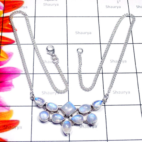 Rainbow A - SDN983-Semiprecious Gemstone 925 Direct Factory Designer Necklac