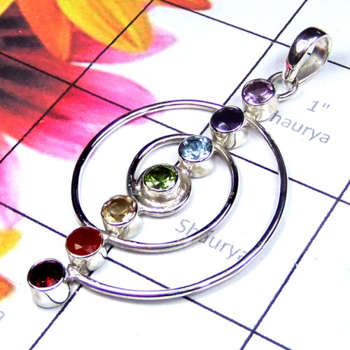 Chakra B - CHP994-Sterling silver Chakra Pendants Chakra B - CHP994-Sterling silver Chakra Pendants