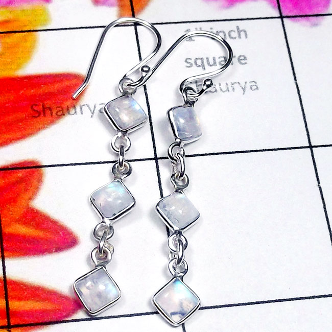 Rainbow A - SBP969-Beautiful Gemstone 925 Manufacturer Silver Bejal Earring