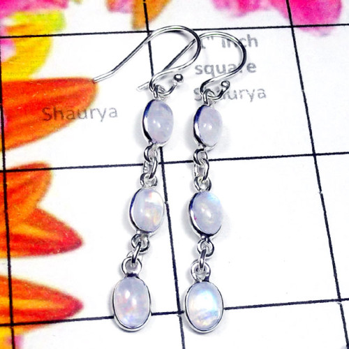 Rainbow E - SBP968-Semiprecious Gemstone 925 Sterling Silver Bejal Earring