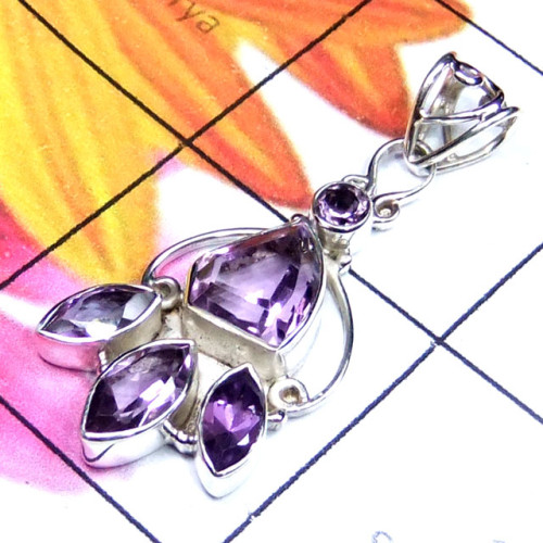 Amethyst cut C - SD872-Stylish fancy style citrine Pendant