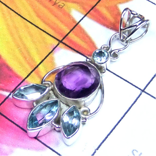 Amethsyt & BT E - SD872-Stylish fancy style citrine Pendant