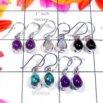 Multi Cab Gemstone A - SVP956-5 Pcs. Small Size 925 Manufacturer Handmade Earring Multi Cab Gemstone A - SVP956-5 Pcs. Small Size 925 Manufacturer Handmade Earring