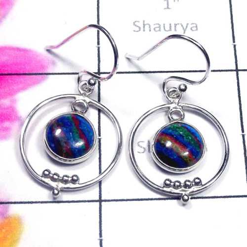 Rainbow Calsilica O - BZE990-Dynamical silver gems jewelry Manufacturer & Exporter Ind