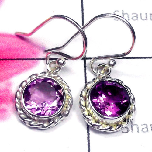Amethyst cut G - SDE915-925 Manufacturer Small Sterling Silver Wholesale Designer Amethyst cut G - SDE915-925 Manufacturer Small Sterling Silver Wholesale Designer