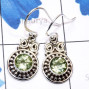 Green Amethyst I - SDE914-Dynamical silver gems 925 Manufacturer Designer Earring