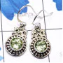 Green Amethyst I - SDE914-Dynamical silver gems 925 Manufacturer Designer Earring