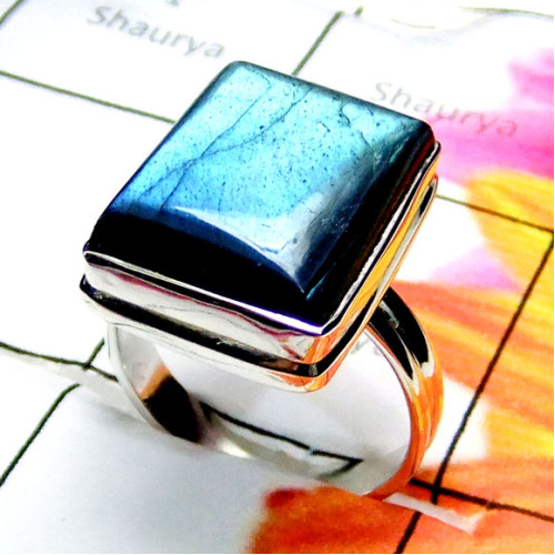 Labradorite A - PSR985-Blue fire Labradorite silver Rings Labradorite A - PSR985-Blue fire Labradorite silver Rings