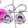 Amethyst F - SDE910-Semiprecious Gemstone Sterling Silver Filigree Earring