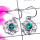 Blue Copper Turquoise G - SDE910-Semiprecious Gemstone Sterling Silver Filigree Earring