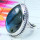 Labradorite E - SDR956- Cool Rainbow Moonstone gems silver Ring