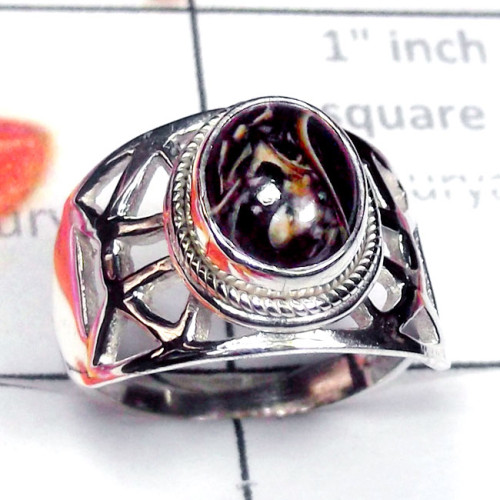 Turtella Jasper A - SCR948-925 Sterling Silver Semiprecious Gemstone Stunning Ring