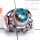 Blue copper Turquoise B - SCR948-925 Sterling Silver Semiprecious Gemstone Stunning Ring