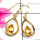Citrine C - SGE978-925 Manufacturer Cut Gemstone Gold Plated Earring