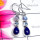 Mix cut & Cab C - SDE905-Exclusive Silver Three Gemstone Stunning Earring