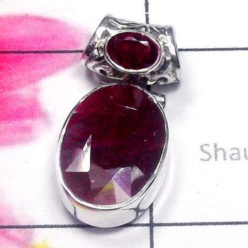 Ruby Cut C - SD860-Dynamical silver gems 925 Manufacturer Stunning Pendant Ruby Cut C - SD860-Dynamical silver gems 925 Manufacturer Stunning Pendant