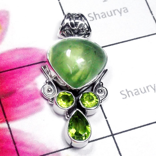 Prynite B - SD859-Sterling Silver Semiprecious Gemstone Designer Pendant