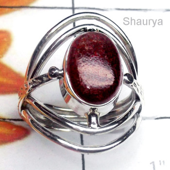 Dinosaur Bone E - SDR943-Sterling Silver Cab Gemstone Designer Ring Dinosaur Bone E - SDR943-Sterling Silver Cab Gemstone Designer Ring