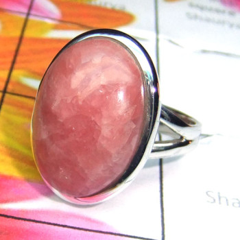 Rodochrosite A - PSR980-Rodochrosite Gemstone Plain Silver Ring Rodochrosite A - PSR980-Rodochrosite Gemstone Plain Silver Ring