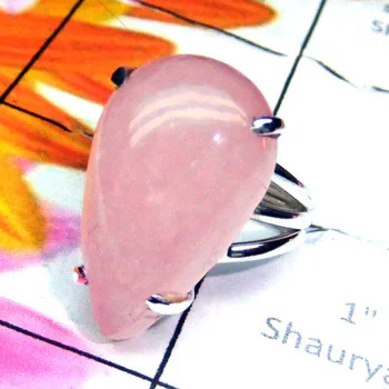 Rose Quartz A - PSR979-Sterling Silver Rose Quartz Gemstone Stunning Ring Rose Quartz A - PSR979-Sterling Silver Rose Quartz Gemstone Stunning Ring
