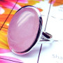 Rose Quartz B - PSR979-Sterling Silver Rose Quartz Gemstone Stunning Ring
