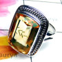 Citrine A - PSR966-Cut Citrine Gemstone 925 Sterling Silver Ring