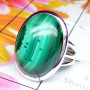 Malachite B - PSR962-Sterling Silver Malachite Gemstone Stunning Ring